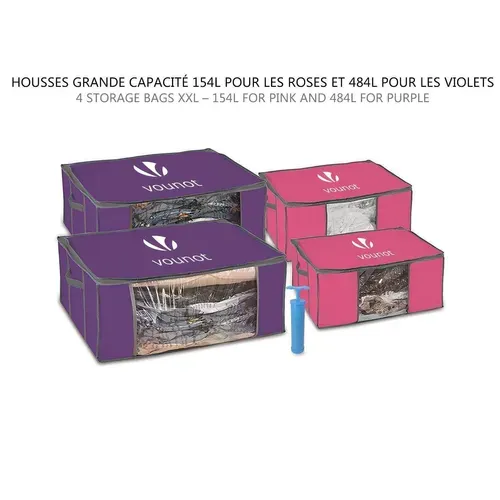 Lot De 9 Housse De Rangement Sous Vide Grande Capacité XXL