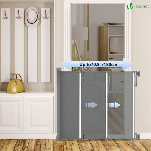 Barriere De Securite Retractable 180cm Gris