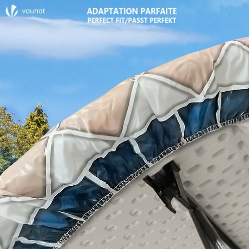 Nappe De Table Ronde En Pvc Tissu Non-tissé Style Ceramique