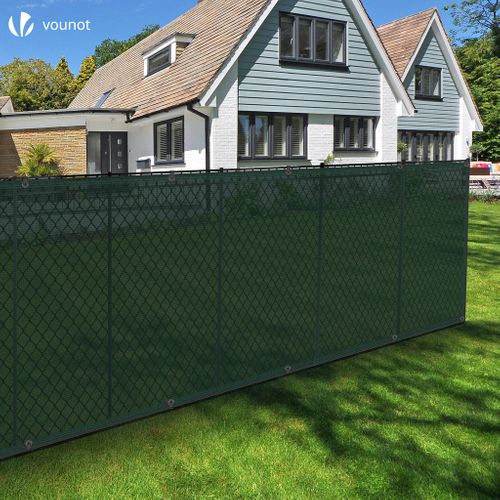 Brise Vue Occultant En Hdpe 90g/m² 1x10m Avec Attaches De Fixation Vert