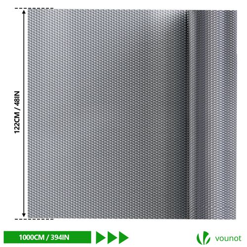 Isolant Thermique à Bulle Double Couche Aluminium Radiateur Reflecteur 1.22x10m