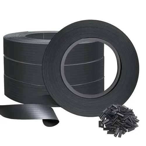 Kit De Lamelles Occultantes Pvc Brise Vue 300m X 4.7cm Avec 600 Clips Noir