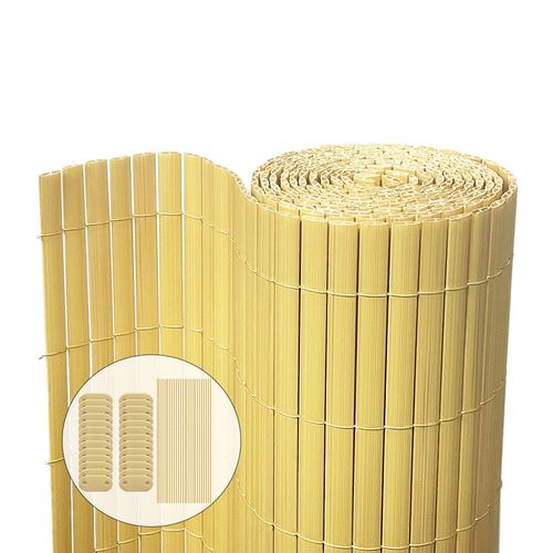 Canisse Pvc Brise Vue Ultra Renforce Avec Attaches De Fixation 90x300cm Beige