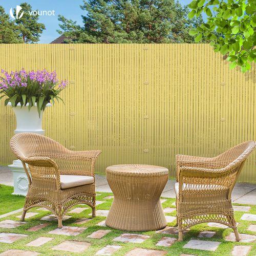 Canisse Pvc Brise Vue Ultra Renforce Avec Attaches De Fixation 90x500cm Beige