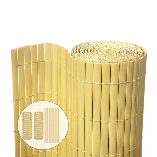 Canisse Pvc Brise Vue Ultra Renforce Avec Attaches De Fixation 100x300cm Beige