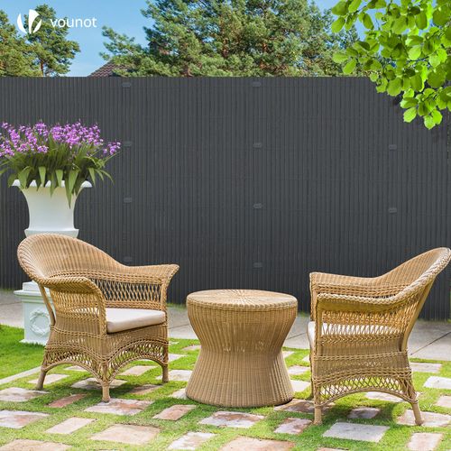 Canisse Pvc Brise Vue Ultra Renforce Avec Attaches De Fixation 100x500cm Gris