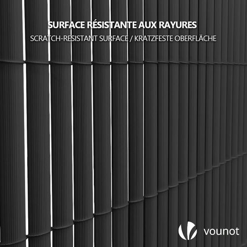 Canisse Pvc Brise Vue Ultra Renforce Avec Attaches De Fixation 100x500cm Gris