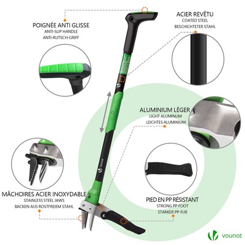 Desherbeur Manuel Extracteur De Mauvaises Herbes Longue Manche 100 Cm