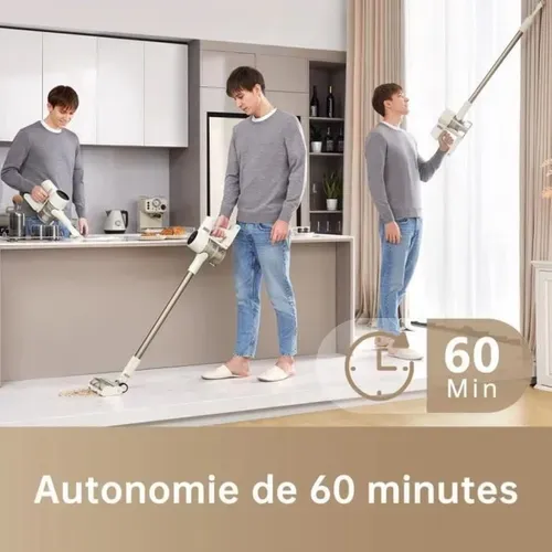 R10 - Aspirateur Balai Sans Fil - Puissance 120aw, Autonomie 60 Min - Filtration Avancée - Brosse M