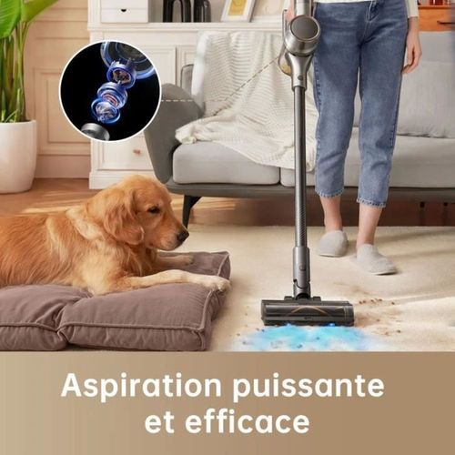 Aspirateur Balai Sans Fil  R20 - Puissant 190 Aw - Autonomie 90min - Détection De Saleté - Affichag