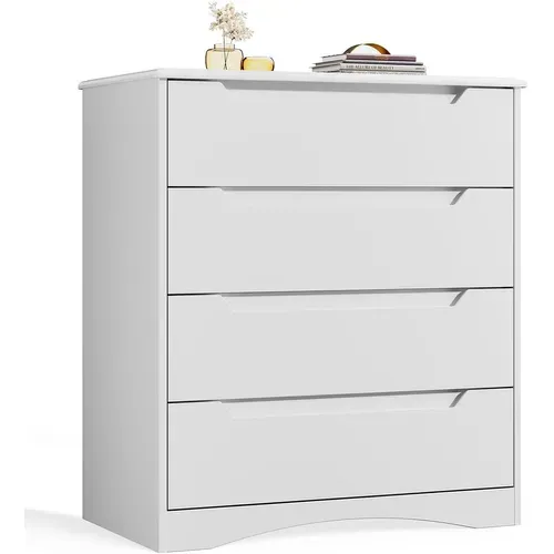 Commode 4 Tiroirs Chiffonnier Blanc 72 X 41 X 82 Cm