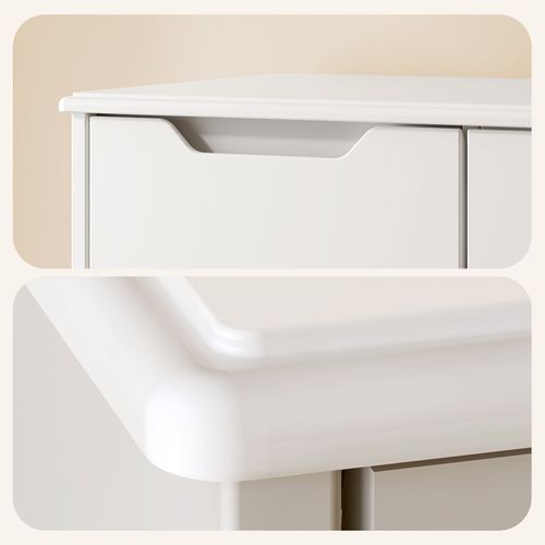 Commode 5 Tiroirs Chiffonnier Blanc 72 X 41 X 94 Cm