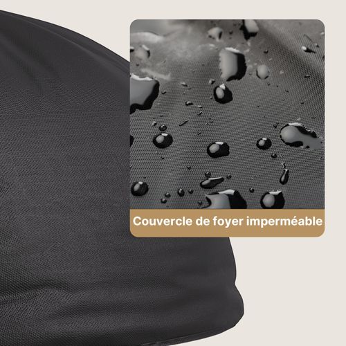 Brasero Extérieur Rond Grille De Protection Pare-étincelles Acier Poêle à Bois Jardin 83 Cm