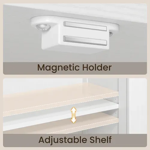 Meuble De Rangement Salle De Bain Avec 2 Tiroirs 2 Portes Étagère Réglable 60 X 30 X 108 Cm Blanc