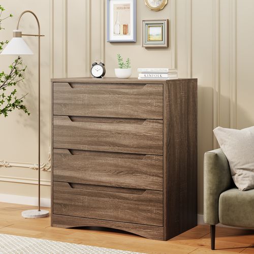Commode 4 Tiroirs Chiffonnier Marron 72 X 41 X 82 Cm