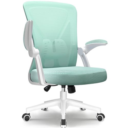 Chaise Bureau Accoudoir Pliable Fauteuil De Bureau Dossier Inclinable Hauteur Réglable Charge 150kg