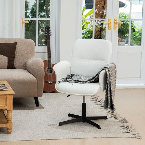 Fauteuil Relax Scandinave En Simili Cuir - Assise Moelleuse, Dossier Ergonomique, Pieds En Hêtre, Idéal Salon, Bureau, Chambre