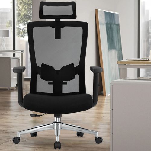 Chaise Bureau Ergonomique, Capacité 200Kg , Pieds Métalliques, Dossier Inclinable 90°-135°