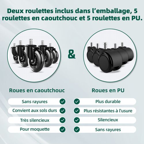 Chaise Bureau Ergonomique, Capacité 200Kg , Pieds Métalliques, Dossier Inclinable 90°-135°