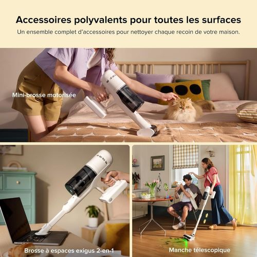 H60 Hub - Aspirateur Balai Sans Fil Avec Station De Vidage Automatique - Batterie Amovible 60 Min