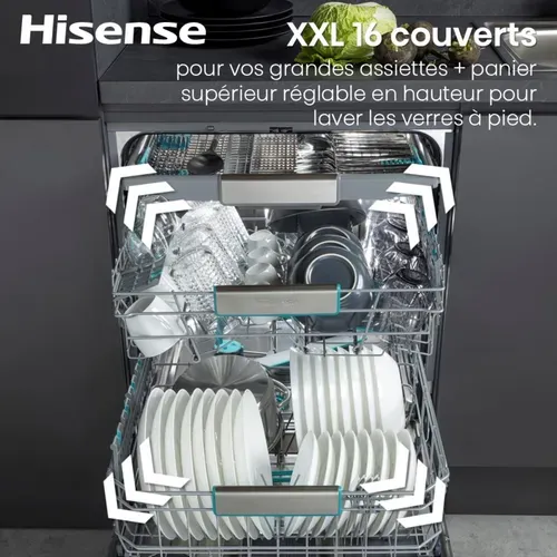 Lave-vaisselle pose libre HISENSE HS643C90W 16 couverts Blanc