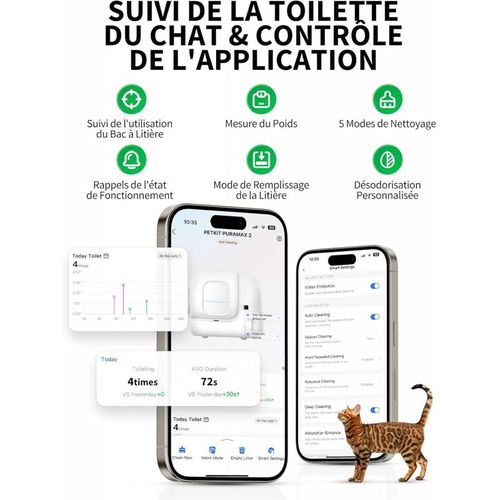 Puramax 2 Robot Litière Automatique Pour Chat - Pack Standard