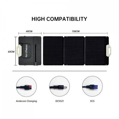 Panneau Solaire Portable Foxtheon Sp120 Pour Igo300/600/1200/3600 Power Station