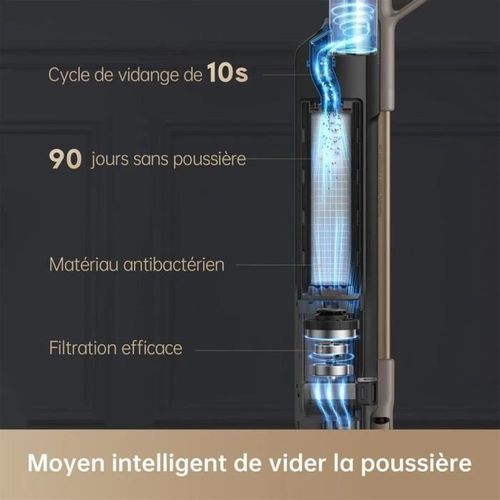 New Aspirateur Balai Sans Fil Dreame Z10 Station Avec Auto Vidage - 90 Min D'autonomie
