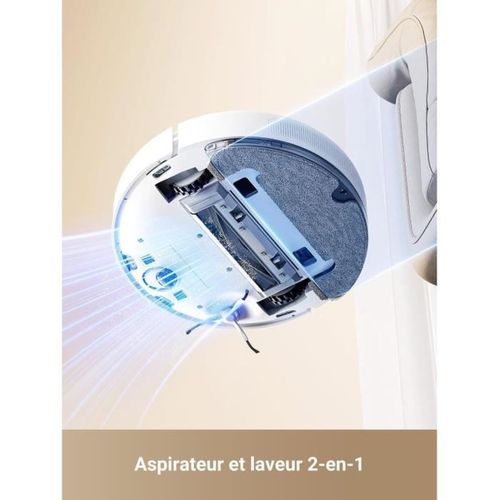 D10 Plus Gen 2 - Robot Aspirateur Laveur Avec Vidange Automatique Poussiere - Navigation Lidar - Pu