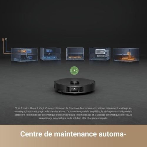 X40 Master Robot Aspirateur Avec Station De Base 8 En 1 Compacte De 28 Cm