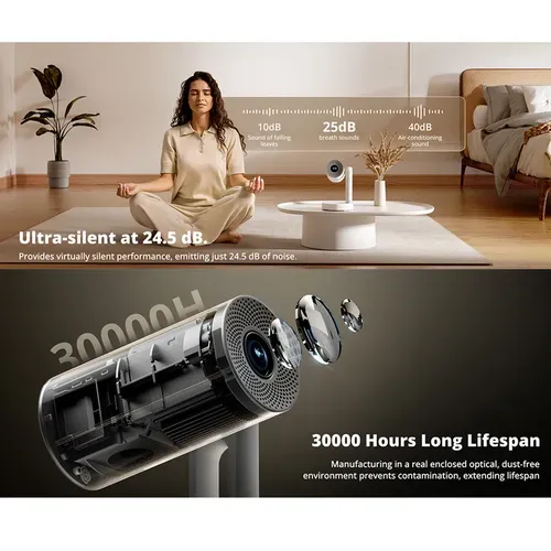 Projecteur Etoe Starfish Avec Android TV 11.0 Intégré Et Rotation À 140°