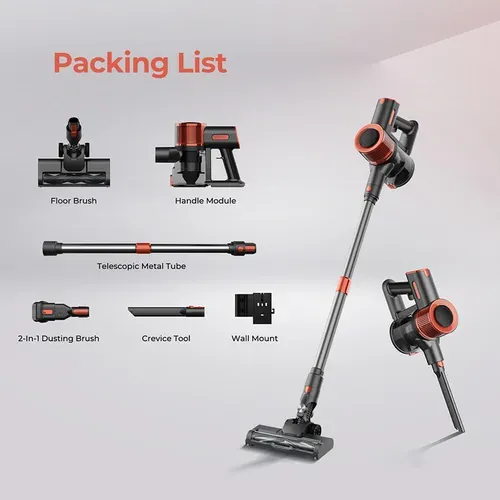 Aspirateur Sans Fil Jigoo C200, Aspiration 23 kpa, Autonomie De 40 min