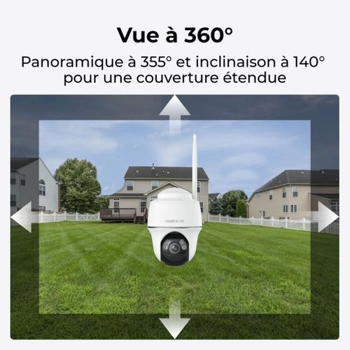 Caméra De Sécurité Extérieure 4k Solaire Wi‑fi Double Bande 2 Voies