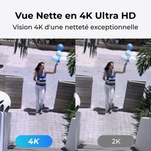 Caméra De Sécurité Extérieure 4k Solaire Wi‑fi Double Bande 2 Voies