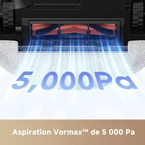 Aspirateur robot E20 PLUS MOVA 245mL - 5000 Pa - Blanc vue accessoires