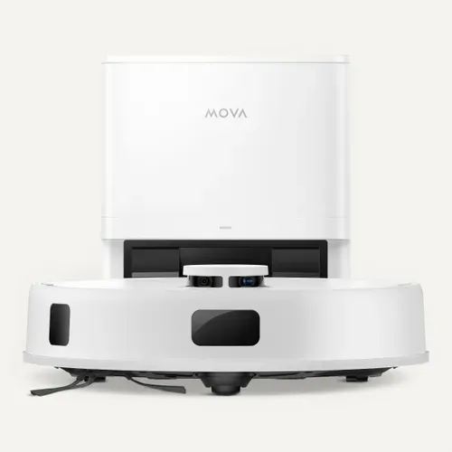 Aspirateur robot E20 PLUS MOVA 245mL - 5000 Pa - Blanc vue de face