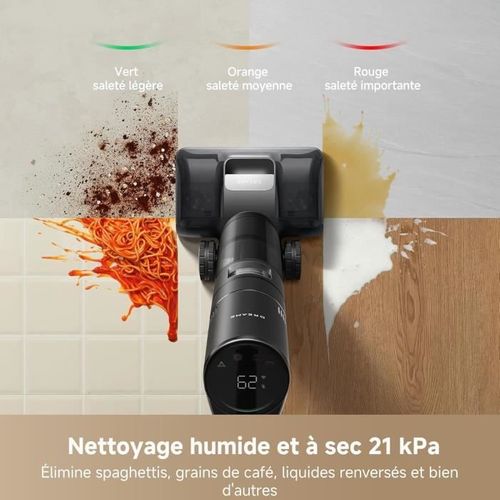 H15 Pro Aspirateur balai 2 En 1 Secteur Sec et humide Sans Sac 400 W Noir 5 Ah