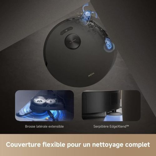 Aspirateur Robot Laveur - Z50 Ultra - Aspiration 19 kPa - Détection Multiple De La Saleté
