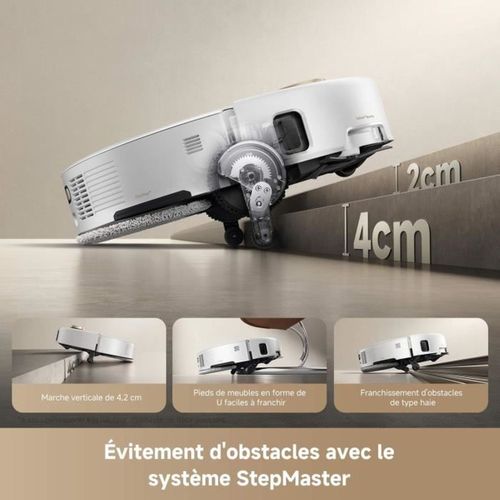 Robot Aspirateur Laveur V50 Ultra Complete -puissance 24 000 Pa - Lavage Thermique Des Sols Avec S