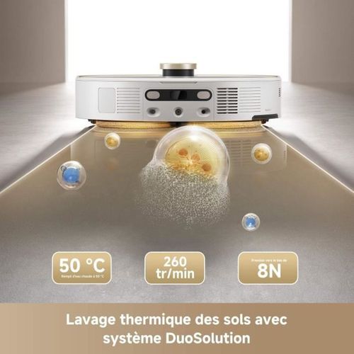 Robot Aspirateur Laveur V50 Ultra Complete -puissance 24 000 Pa - Lavage Thermique Des Sols Avec S