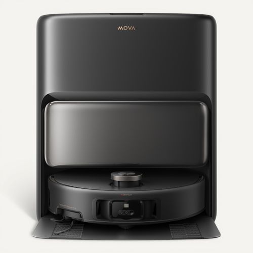 Aspirateur robot MOVA V50 ULTRA COMPLETE NOIR vue de face