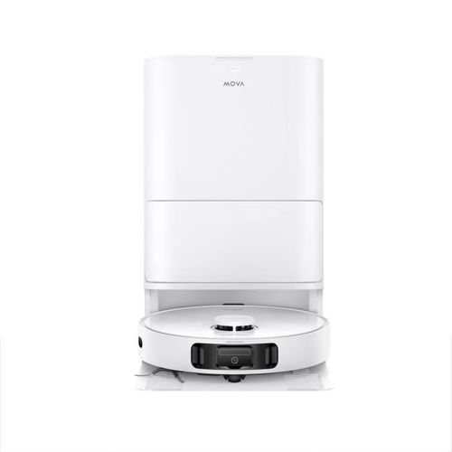 Aspirateur robot laveur blanc - MOVA E40 ultra - base tout en un vue accessoires