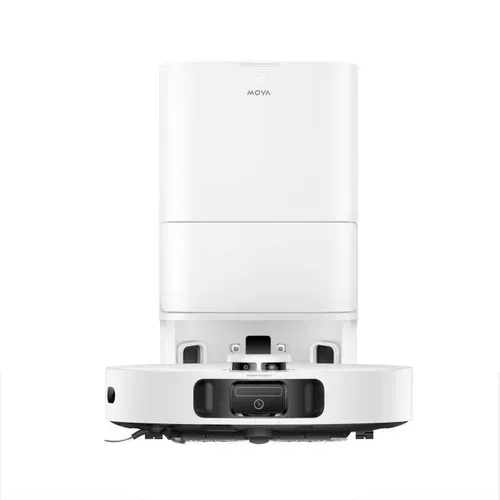 Aspirateur robot laveur blanc - MOVA E40 ultra - base tout en un vue détaillée