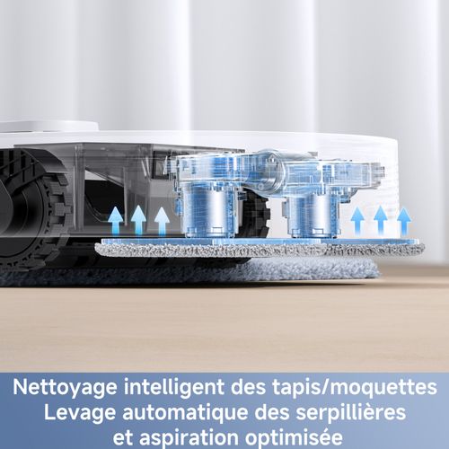 Aspirateur robot laveur blanc - MOVA E40 ultra - base tout en un