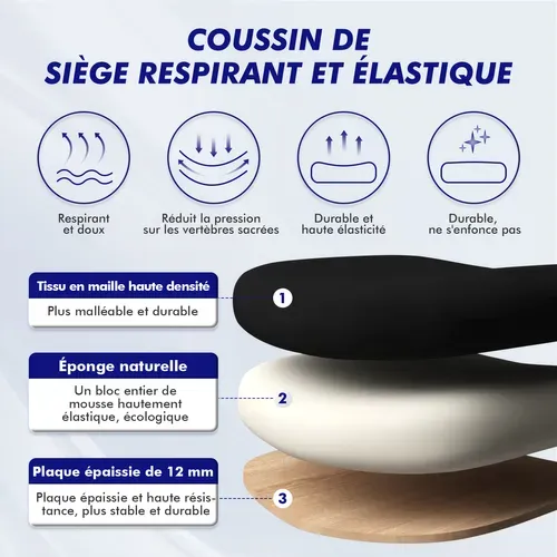 Chaise de bureau,fauteuil de bureau avec pied en métal, support lombaire réglable 5D, charge 200 kg