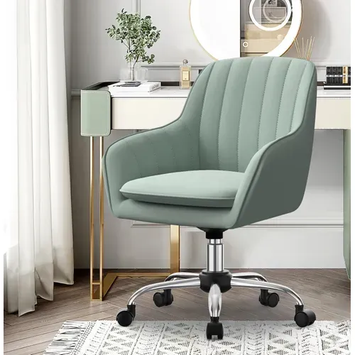 Chaise de bureau, Fauteuil De Bureau avec accoudoirs, Velours,Hauteur Réglable,Rotation à 360°