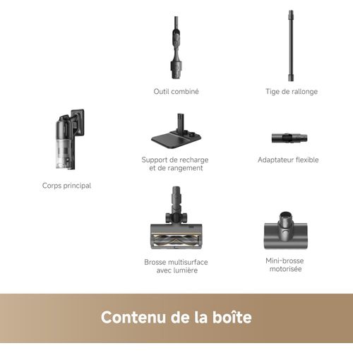 Aspirateur balai DREAME Z10 vue accessoires