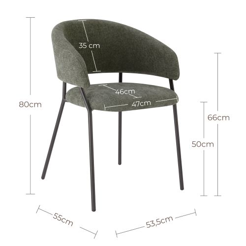 Lot De 6 Chaises De Salle à Manger, Pieds En Métal, Avec Dossier, Style Industriel Gris Foncé