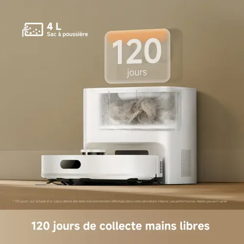 Aspirateur robot laveur DREAME D20 AirPlus 2-en-1 - Blanc vue de profil