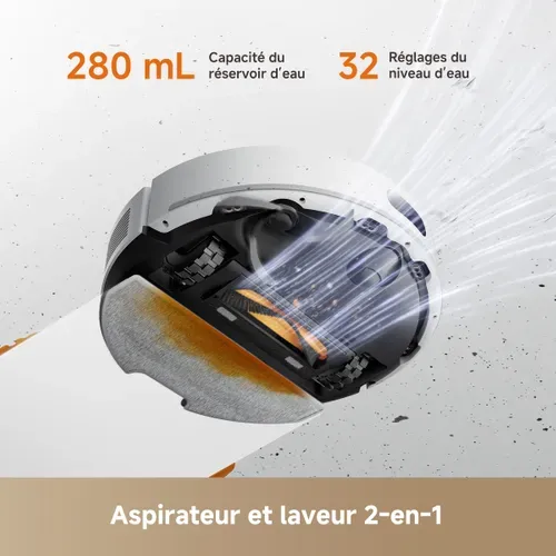 Aspirateur robot laveur DREAME D20 AirPlus 2-en-1 - Blanc